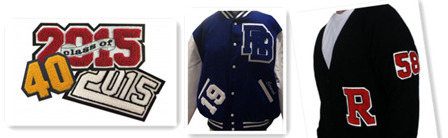 Towel Number Varsity Patches For Letterman Jackets Eco Friendly