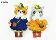 Smooth Stitching Lovely Animal Cats Applique Patches For Children 'S Clothing