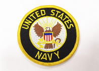 Merrow Border Embroidered Uniform Patches On Shoulder Hook And Loop Backing