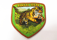 Tiger Logo Vintage Embroidered Patches Fashionable Handmade Eco Friendly