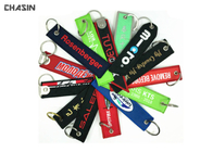 Customized Embroidered Fabric Keychain For Colletible / Commemorative