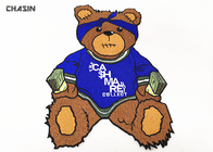 Bear Catch Money Logo Clothing Embroidery Patches For Hoodies And Jackets