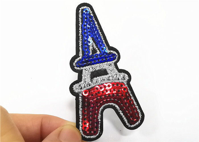 Fashion Design Sequin Embroidery Patches Felt Fabric Background